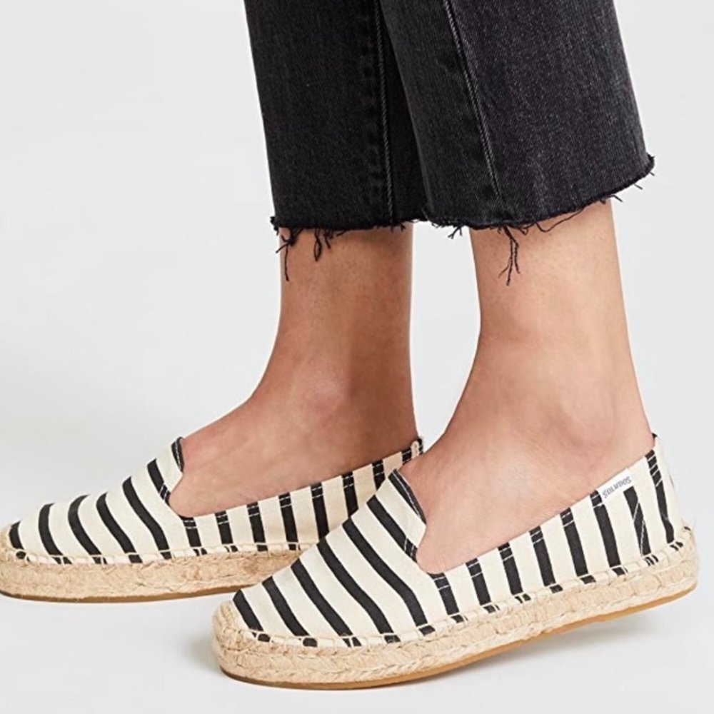 Soludos Black and White Espadrilles